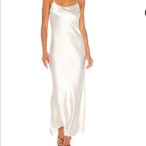 Anine Bing Chloe Dress Ivory Silk Large
